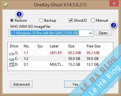 cài Windows từ ISO với Onkey Ghost