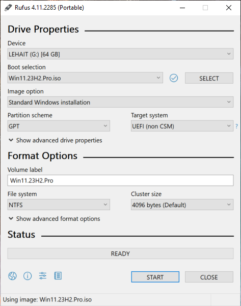Tạo USB cài Windows bằng Rufus